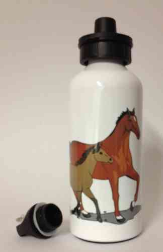 Trinkflaschen mit 0,60 Liter 10 Stück  Motiv Horse